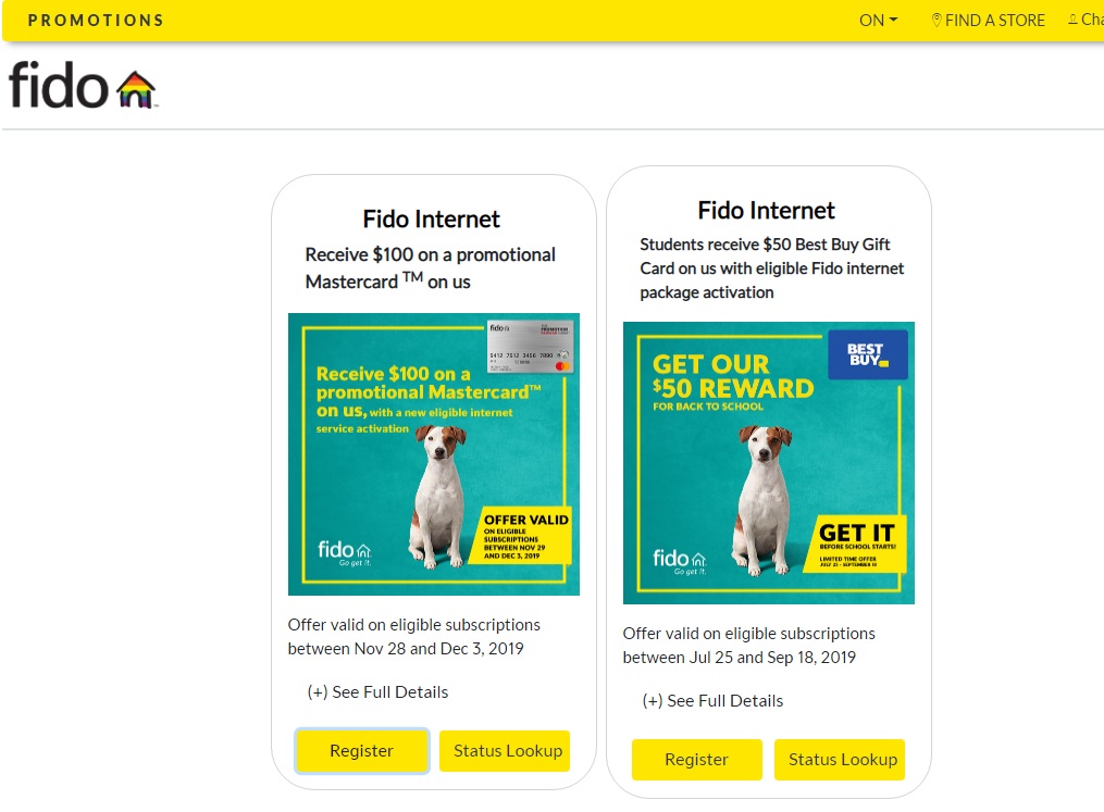 Fido voucher store