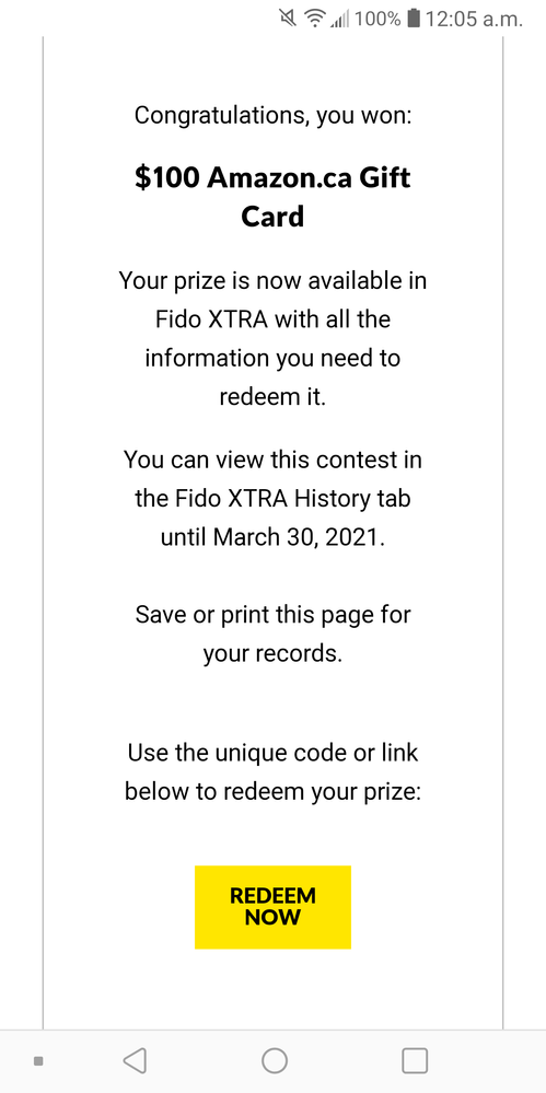 Solved Can T Redeem 100 Amazon Gift Card Fido