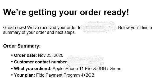 2 - Order Confirmation Email Nov 25