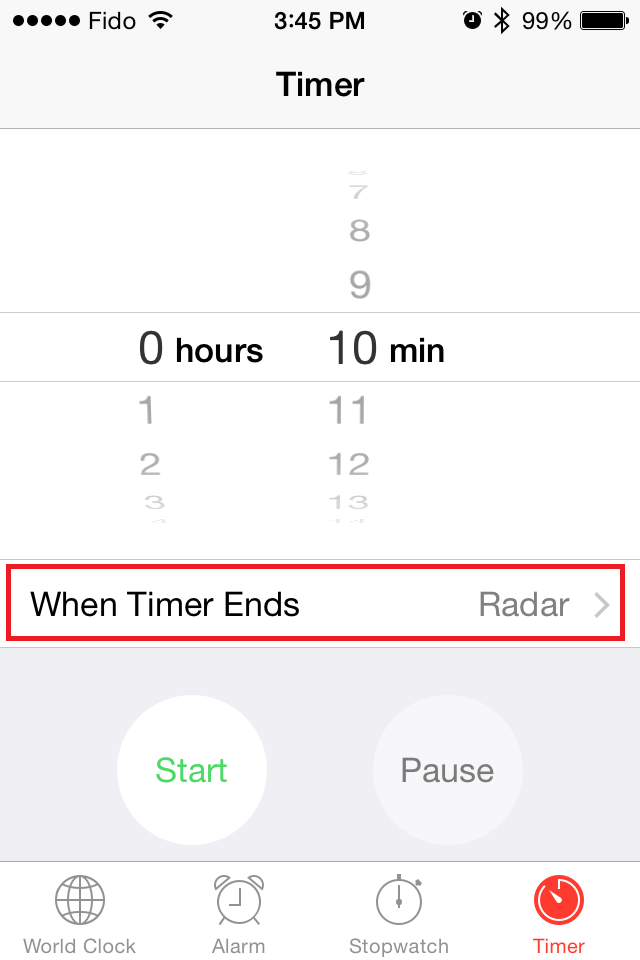 SET TIMER